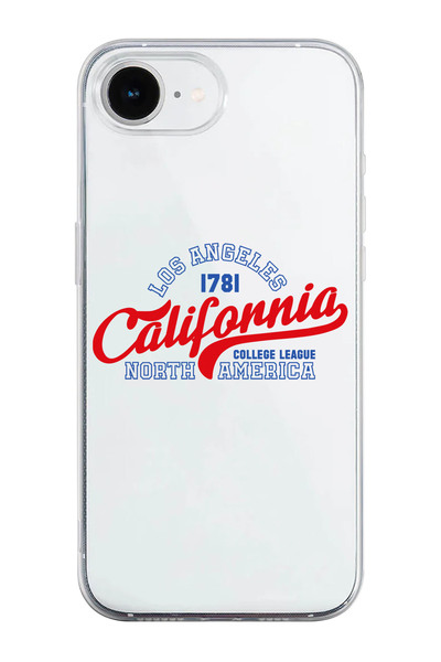 shoptocase غطاء هاتف شفاف من السيليكون بنمط كاليفورنيا متوافق مع آيفون 16E