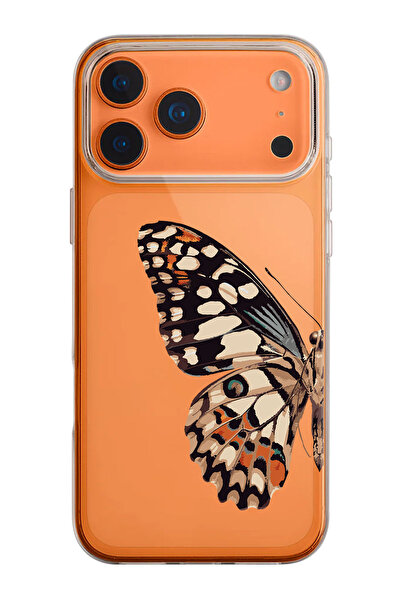 shoptocase iPhone 17 Pro Compatible Butterfly Pattern Transparent Silicone Phone Case