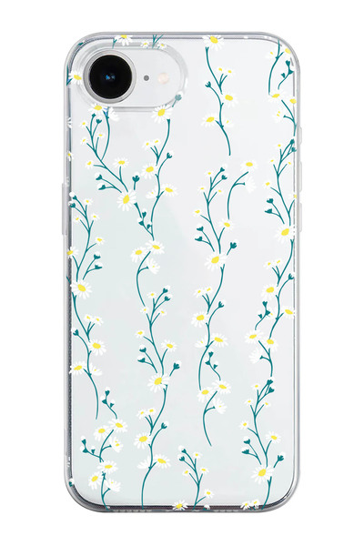 shoptocase iPhone 16E Compatible Daisy Ivy Patterned Transparent Silicone Pho...