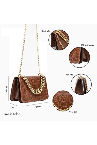 MY VİNTAGE Women's Hand and Shoulder Bag with Buckle on the Front