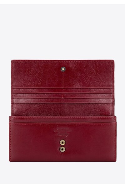 Wittchen Women's leather wallet, oblong, red, red, leather