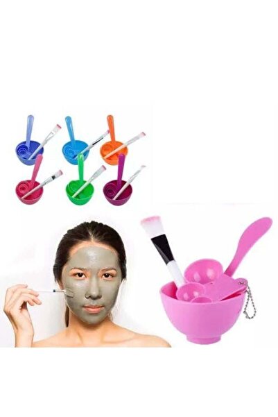 DIY مجموعة فرش مكياج للعناية بالبشرة متعددة الألوان 6 في 1 مع وعاء خلط قناع الوجه وفرشاة وملعقة قياس