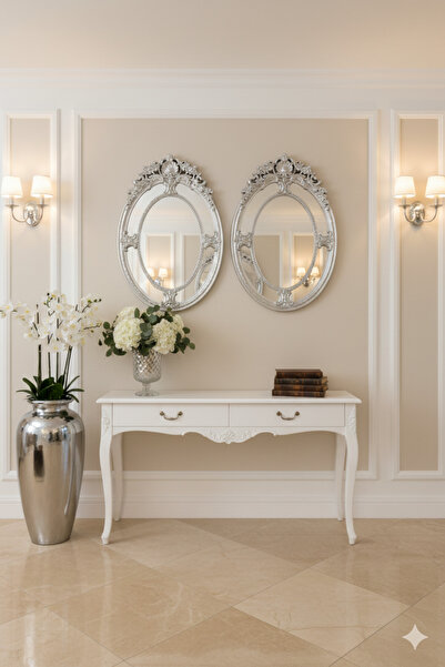 Generic Elegant mirror set with a luxurious frame, adding a touch of sophistication to any space. 80 x 54 cm