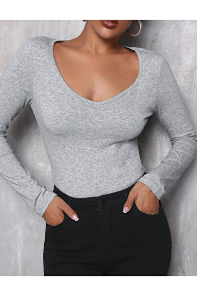 Sheya Shein blouse, gray