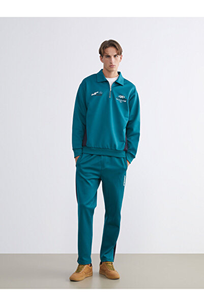 LC Waikiki Ανδρικό χοντρό φούτερ Polo Neck με τύπωμα