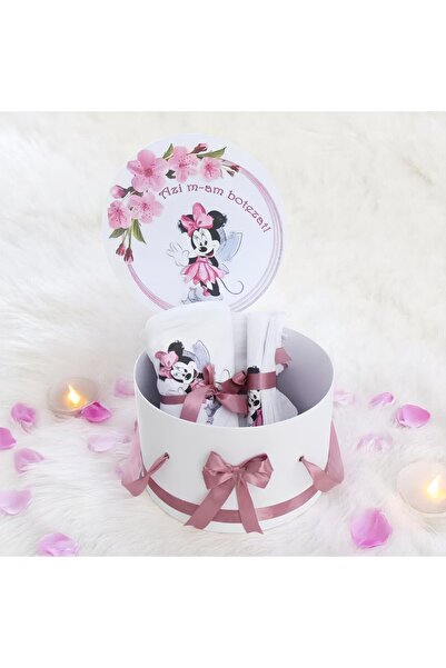 Inovius Комплект костюми за кръщене, 8 части, пудрово розово, Мини Маус - TB219