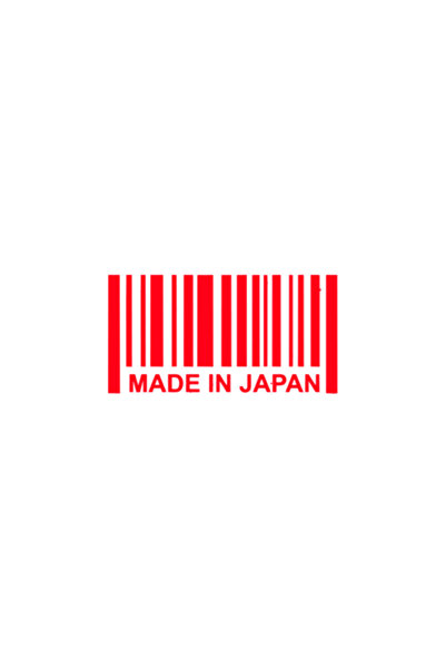 Oracal "Made in Japan" car sticker, 20x18 cm, red