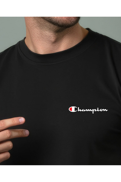 Free Tarz Μαύρο μπλουζάκι με γραμμένο τον πρωταθλητή του με τύπωμα