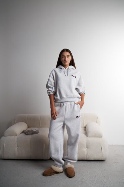 citycenterfashion Women's Waist Leg Elastic Thick Fleece-Lined Bottom Sweatpants Cty-Abr-6948 85% Cotton