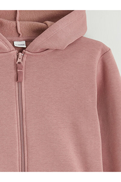 LC Waikiki Long Sleeve Girls' Thick Zippered Sweatshirt (W5)