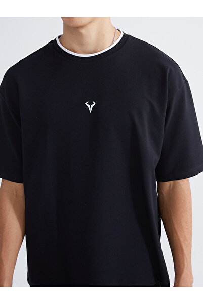 LC Waikiki Hanorac pentru bărbați, cu mânecă scurtă, cu guler rotund