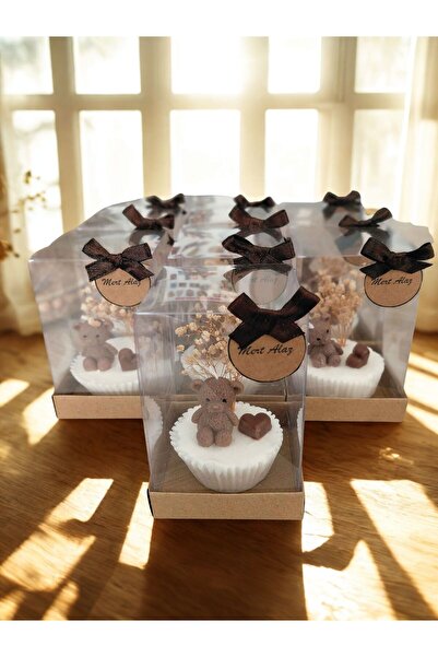 eceslight El Emeği Hediyelik Asetat kutu içinde Ayıcıklı Kokulu MUM 10 ADET