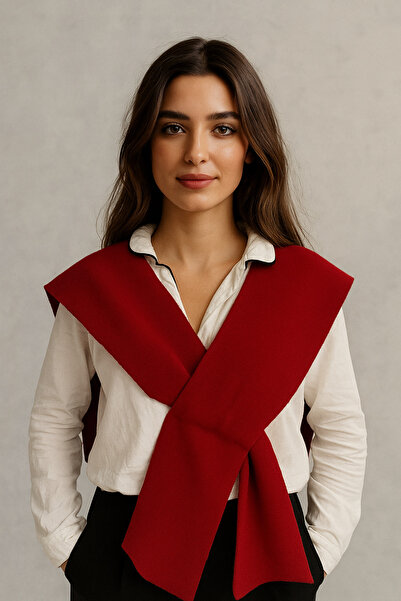 Sebir Moda Single Color Knitwear Acrylic Daily Office Shawl