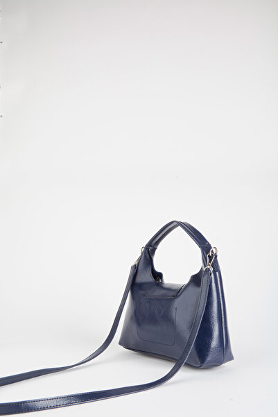 Vivaq Women's Navy Blue Faux Leather Flip Lock Closure Handbag and Shoulder Bag