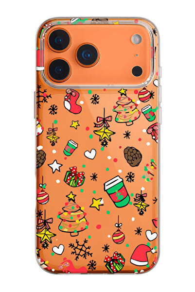 shoptocase iPhone 17 Pro Compatible New Year-1 Patterned Transparent Silicone Phone Case