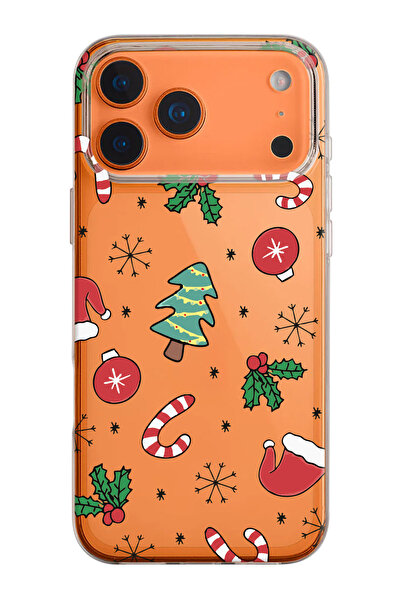 shoptocase iPhone 17 Pro Compatible New Year-2 Patterned Transparent Silicone Phone Case