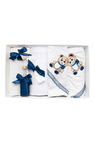 Inovius Trusou Botez 7 Piese Personalizat cu Broderie, Bleumarin, Ursuleti - ...