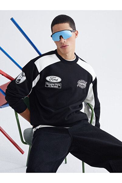 LC Waikiki Ανδρικό φούτερ με στάμπα Crew Neck