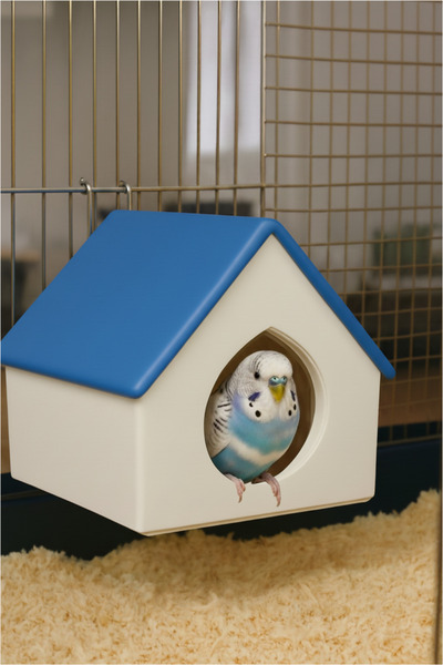 MD×JOA Kuş Yuvası ※ Kuş Evi ※ Mavi / Beyaz ※ Kuş Kafesi ve Habitatı için Deko...