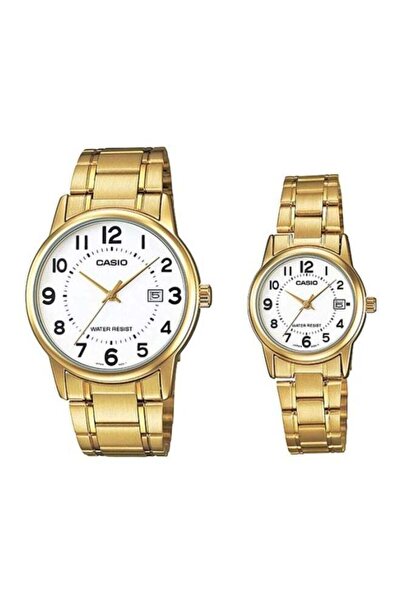 Casio Stainless Steel Analog Quartz Watch Set MTP/LTP-V002G-7BUDF