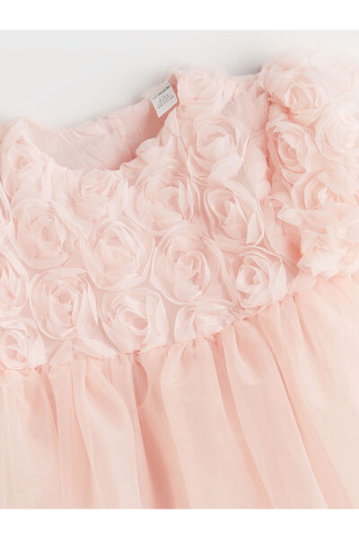 LC Waikiki New Season Crew Neck Girls Evening Dress