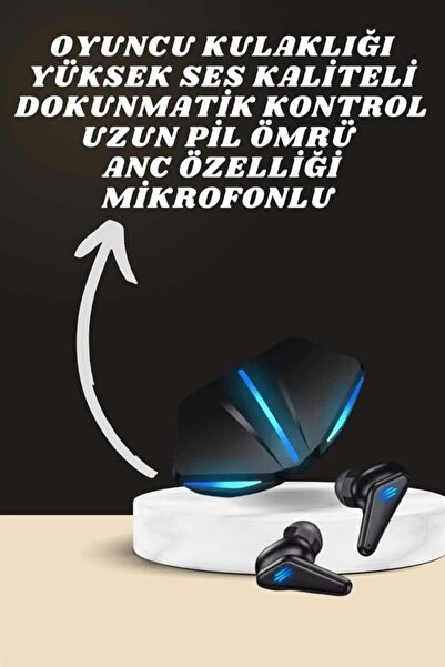 7 Kordonlu Akıllı Saat Ve Oyuncu Kulaklığı ANC Özelliği Kulak İçi Mikrofonl - TEOLSA3919-5