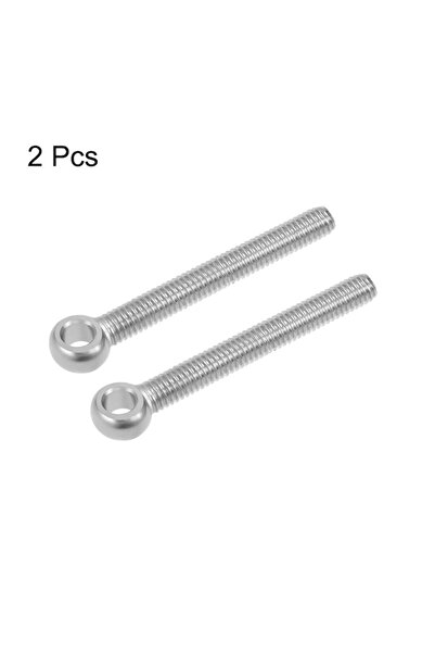 Plenty Set de 2 șuruburi cu ochi, oțel inoxidabil 304, M6 x 50 mm