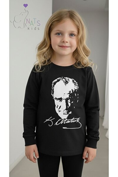NATS KİDS Μακρυμάνικο μπλουζάκι Ataturk με τύπωμα από χτενισμένο βαμβάκι εξαι...