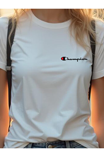 Free Tarz Printed Champion Written White T-Shirt