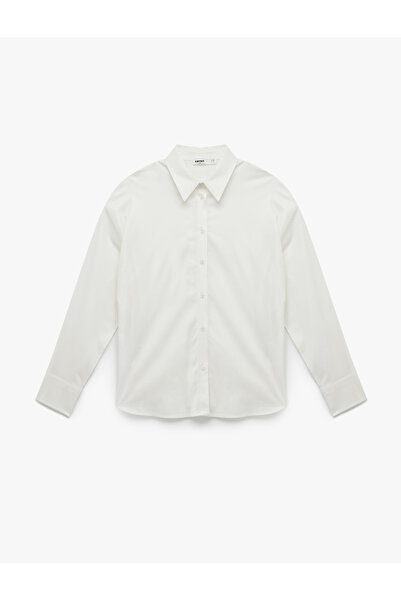Koton Long Sleeve Classic Collar Buttoned Basic Shirt