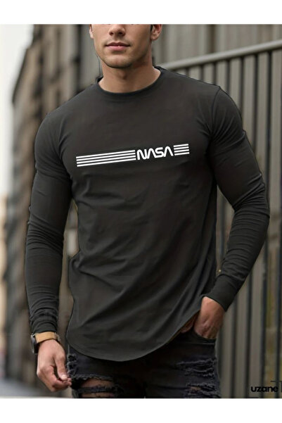 Lady Moss Men's Long Sleeve Crew Neck Viscose Blouse