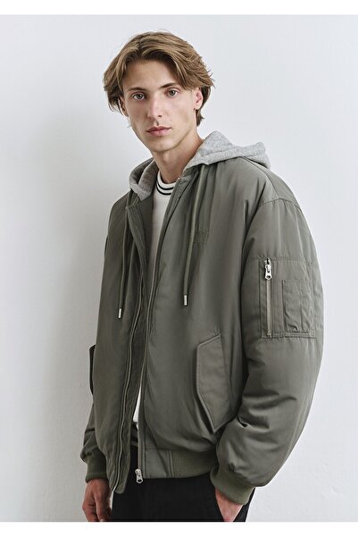 Mavi KAPÜŞONLU CEKET Смокі Оливковий