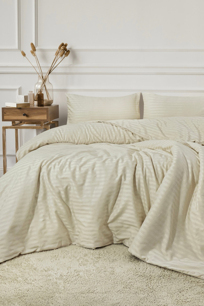 BESTİNA GOLD Cotton Satin Single Duvet Cover Set