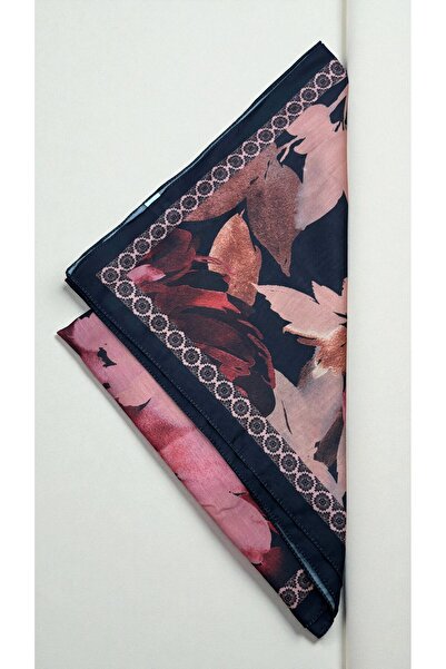 Lavena scarfs Fall Series Floral Pattern Cotton Digital Soft Shawl - Coral