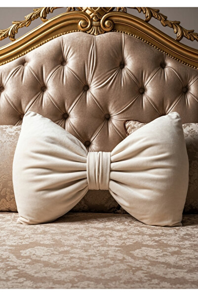 FARCY Velvet XXL Bow Appearance Decorative Pillow Bow Fabric Gift Pillow Throw Pillow Cushion