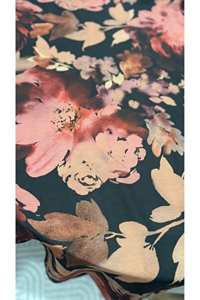 Lavena scarfs Fall Series Floral Pattern Cotton Digital Soft Shawl - Coral