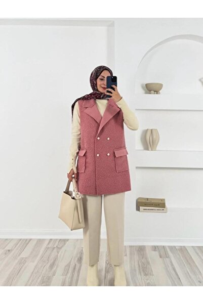 Alevia DÜĞMELİ BUKLET ŞIK YELEK