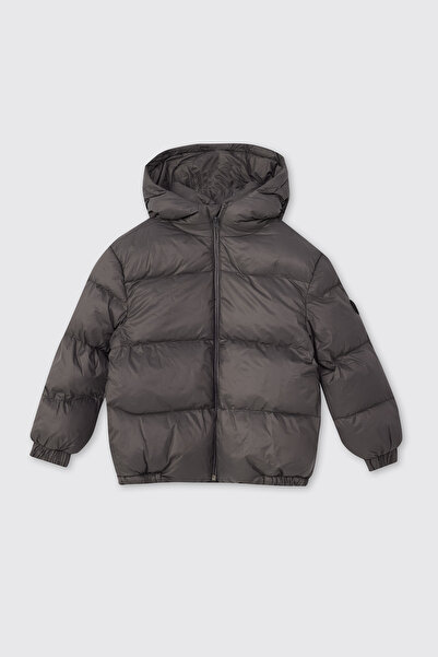 Panço Boy's Grey-Melange Coat