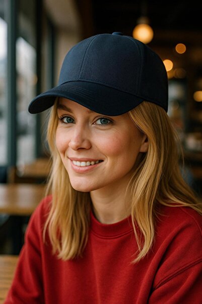 FELLMENS Γυναικείο καπέλο από ύφασμα ναυτικό μπλε γαμπαρντίνα