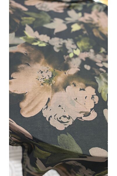 Lavena scarfs Fall Series Floral Pattern Cotton Digital Soft Shawl - Chestnut