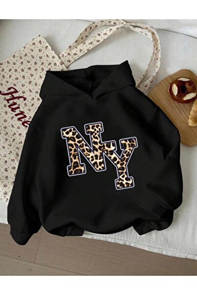 No Plan ЧЕРНА СУИТШЪРТКА С КАПЮШОН ЗА МОМИЧЕТА/МОМЧЕТА