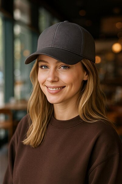 FELLMENS Bitter Brown Gabardine Fabric Women's Cap Hat