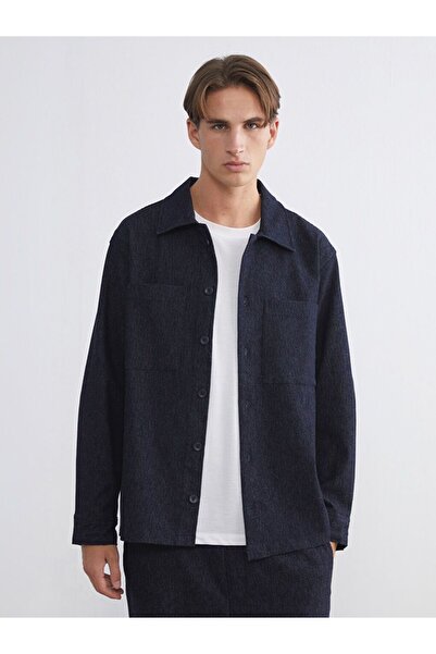 LC Waikiki Ανδρικό πουκάμισο με μακρύ μανίκι XSIDE Comfortable Fit Dobby