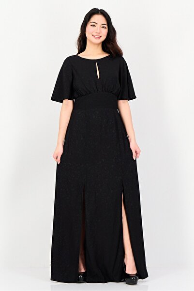 Great Plains Women Jacquard Maxi Dress, Black