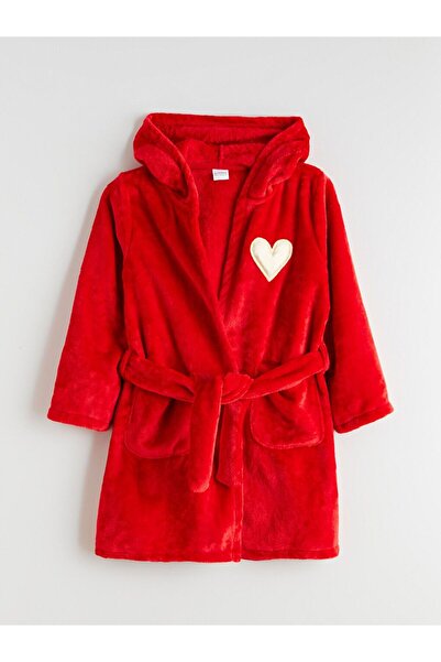 LC Waikiki Lcw Kids Hooded Girls' Plush Dressing Gown