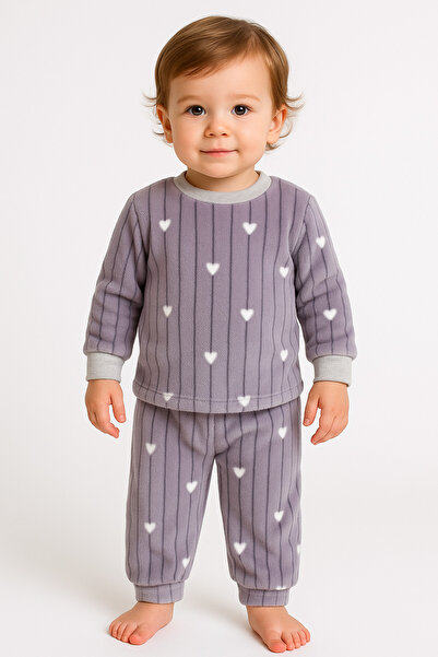 Oz Baby Baby Girl Winter Patterned Fleece Set - Girls' Winter Clothing Set