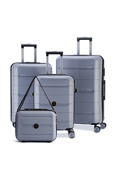 Fiyaka My-pp 4'lü tekerlekli kırılmaz set valiz Polipropilen Süper esnek kırı...