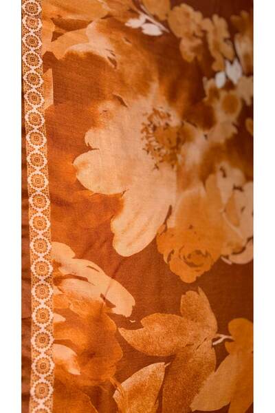 Lavena scarfs Fall Series Floral Pattern Cotton Digital Soft Shawl - Tile