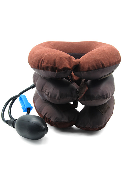 Twinkle Mart Inflatable U-Shaped Travel Neck Pillow with Massage - Car Head/Neck Rest Air Cushion