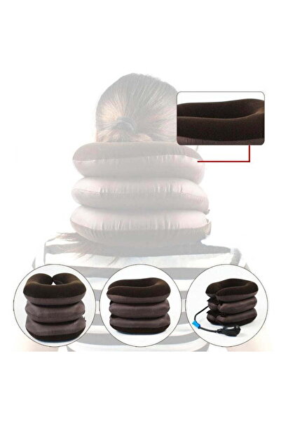 Twinkle Mart Inflatable Cervical Collar Neck Traction Massage Pillow (Multi-Colored, Pack of 1)